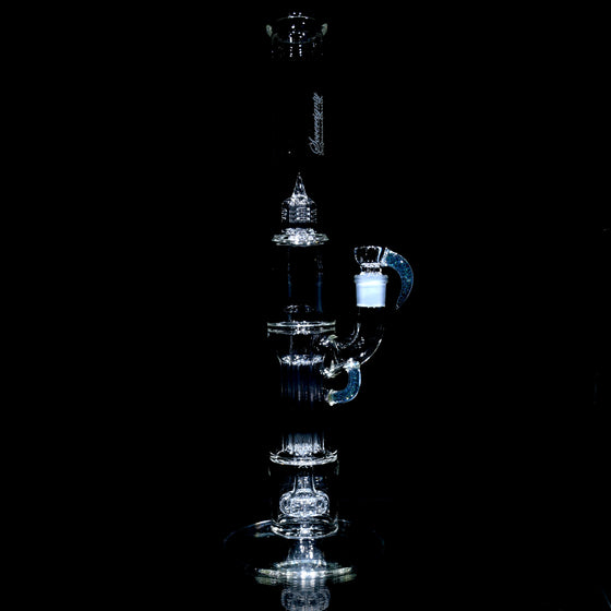 Full-size Straight Peyote Pillar Tube w/ Straight Foot - Crushed Opal - 18mm Female