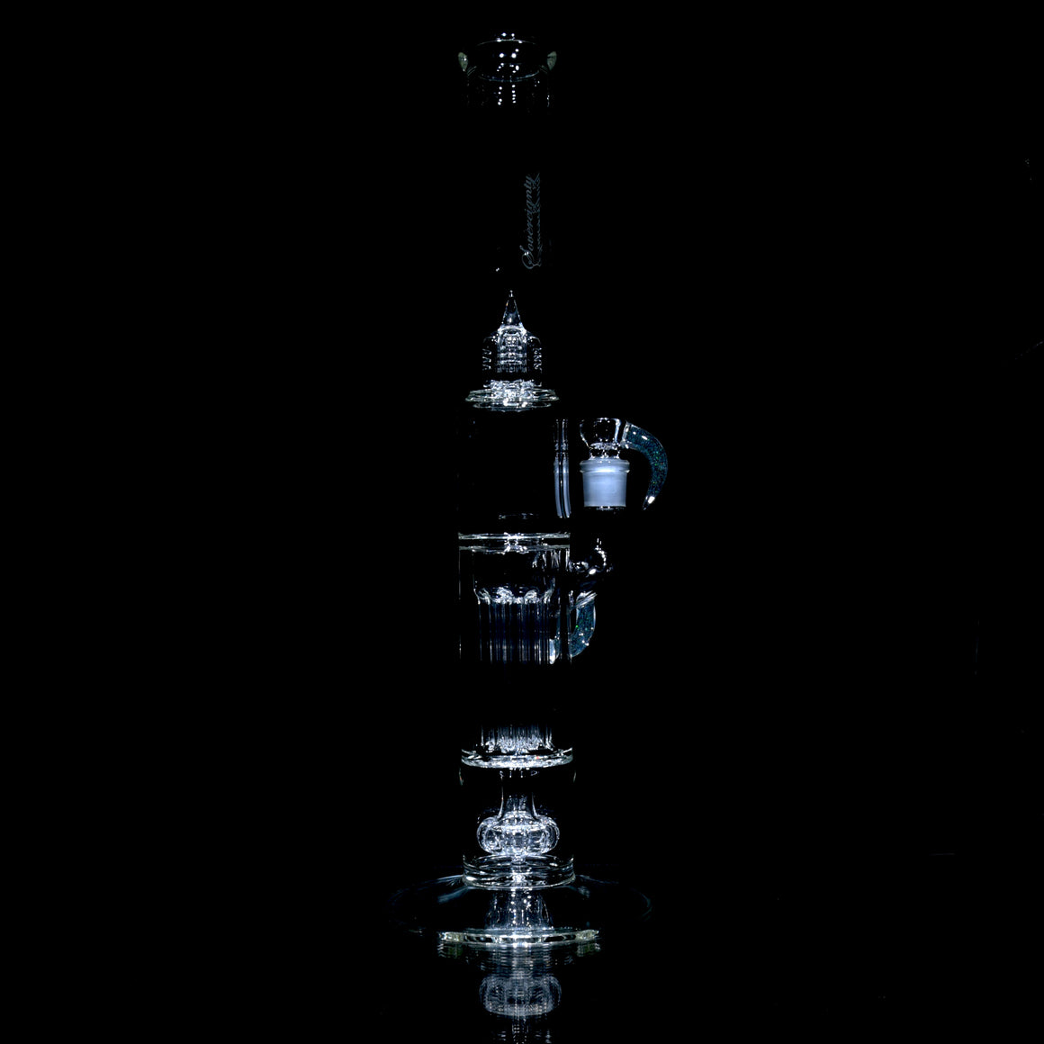 Full-size Straight Peyote Pillar Tube w/ Straight Foot - Crushed Opal - 18mm Female