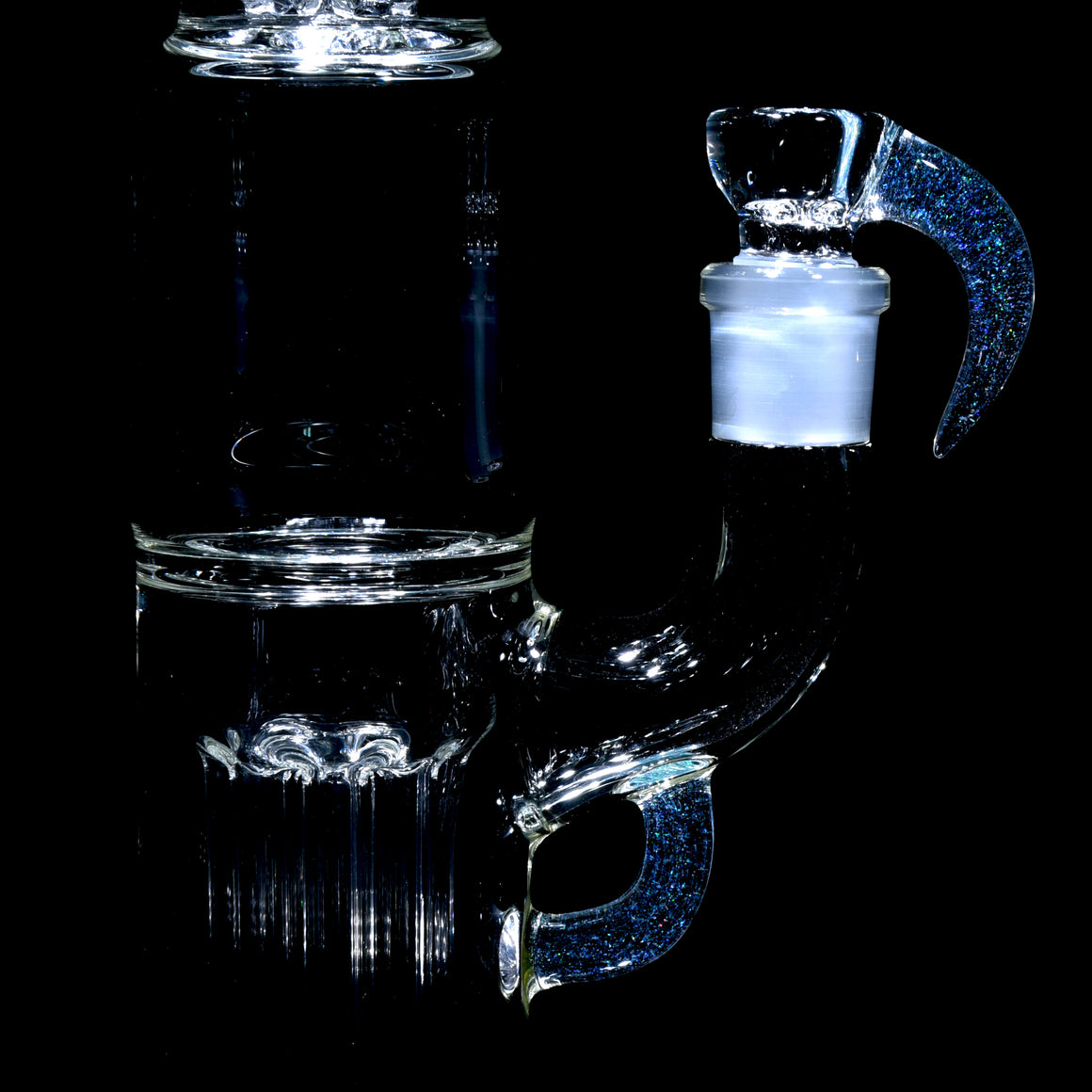 Full-size Straight Peyote Pillar Tube w/ Straight Foot - Crushed Opal - 18mm Female