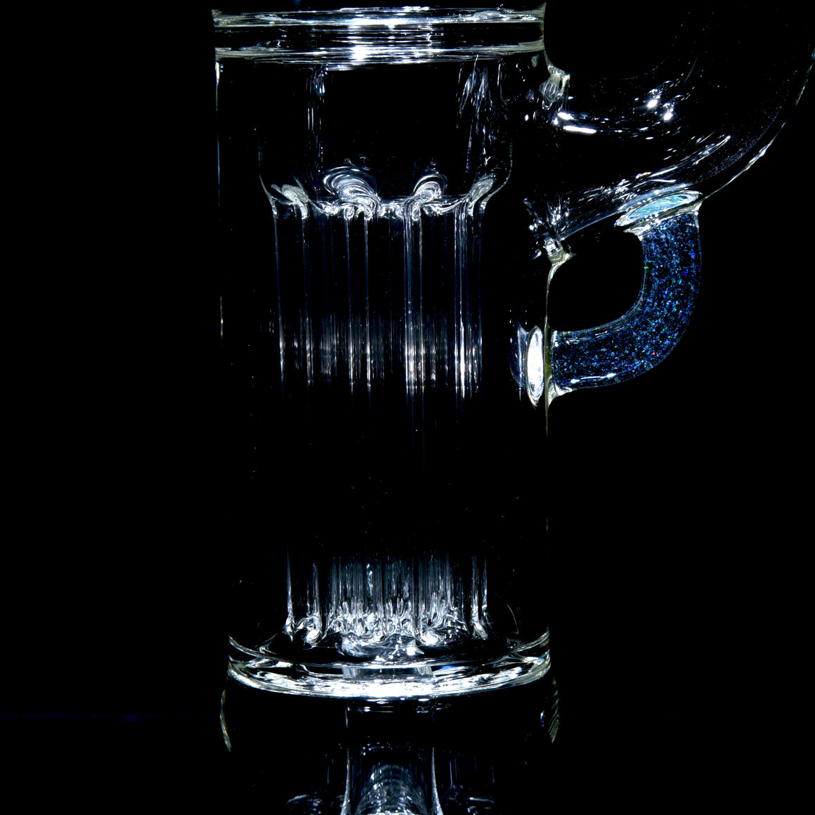 Full-size Straight Peyote Pillar Tube w/ Straight Foot - Crushed Opal - 18mm Female