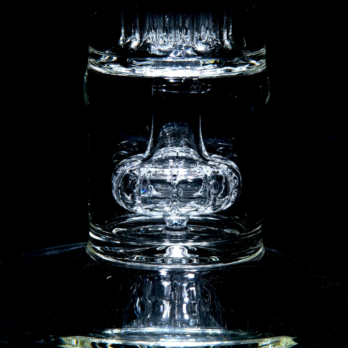 Full-size Straight Peyote Pillar Tube w/ Straight Foot - Crushed Opal - 18mm Female