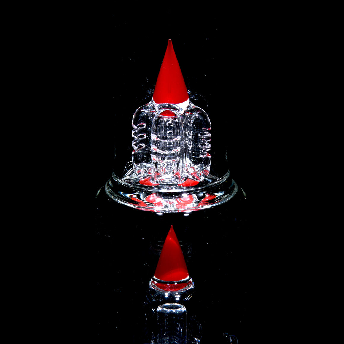 PA Gridded Fixed 4 to Mini Grid Dome w/ Splashguard & 44mm Neck - Cherry - 18mm Female