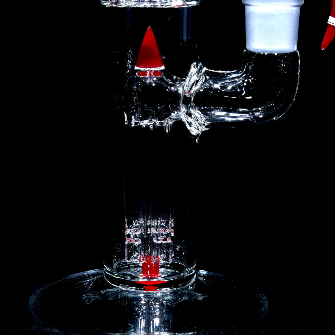 PA Gridded Fixed 4 to Mini Grid Dome w/ Splashguard & 44mm Neck - Cherry - 18mm Female