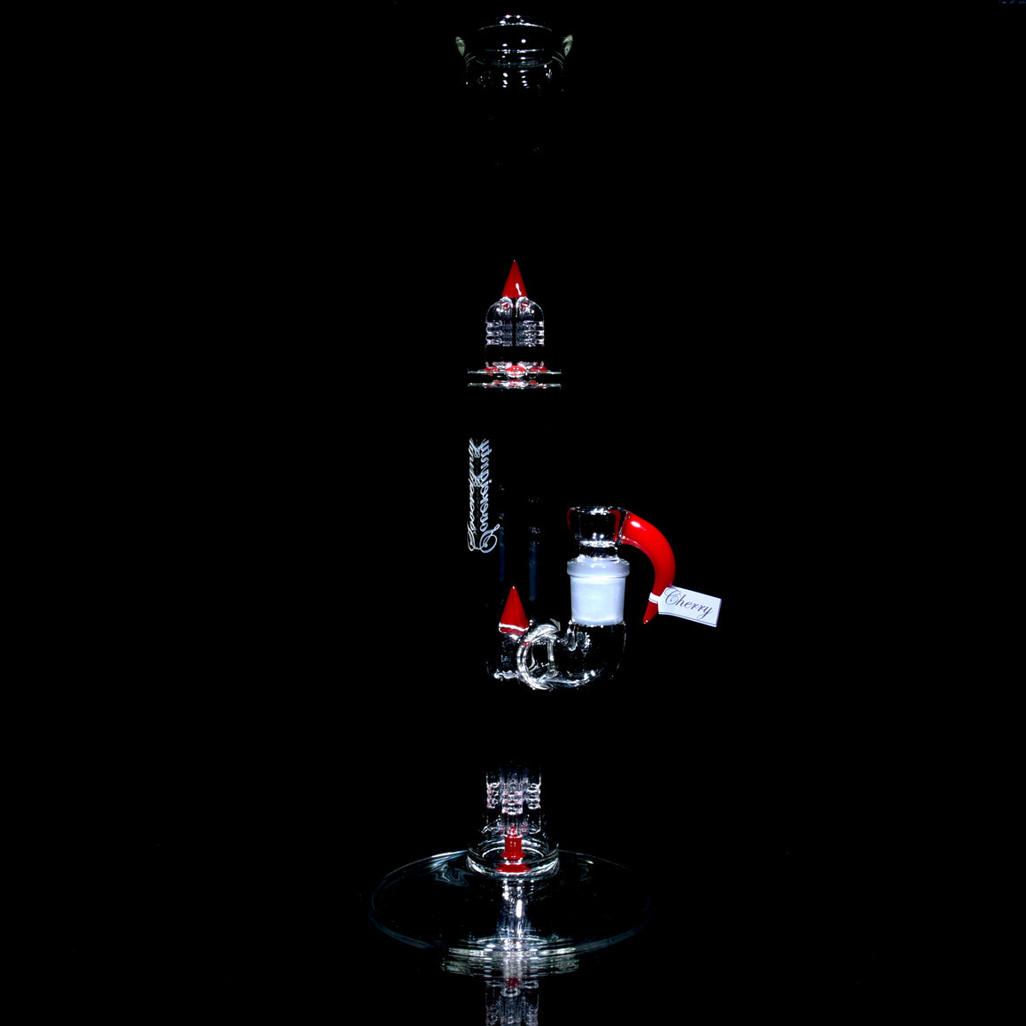 PA 44mm - Gridded Fixed 4 Tube w/ Inv4 Splashguard - Cherry - 18mm Female