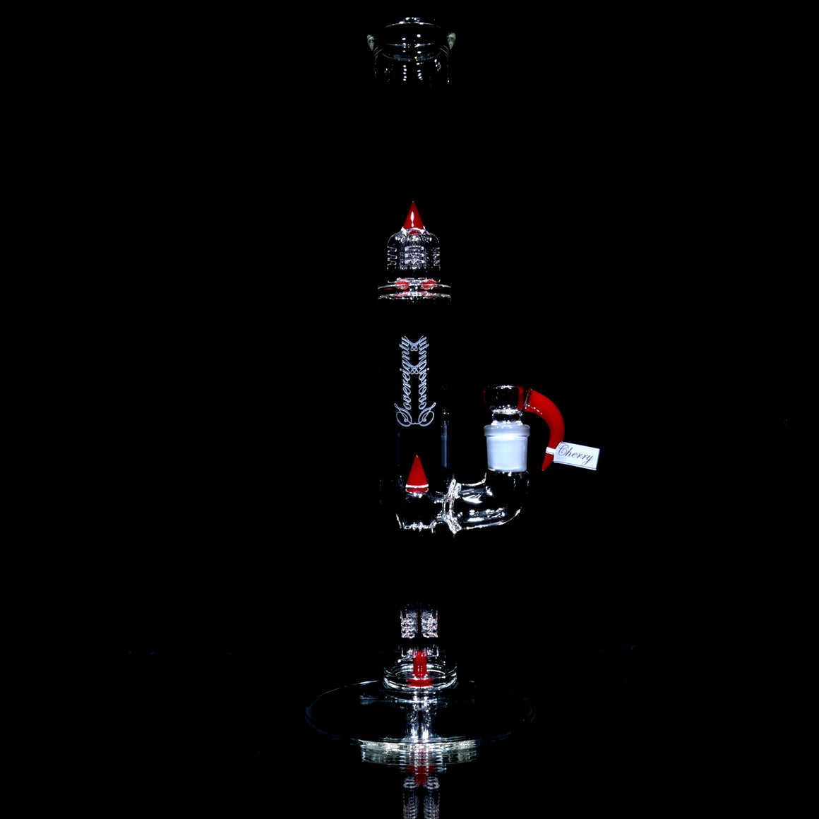 PA 44mm - Gridded Fixed 4 Tube w/ Inv4 Splashguard - Cherry - 18mm Female