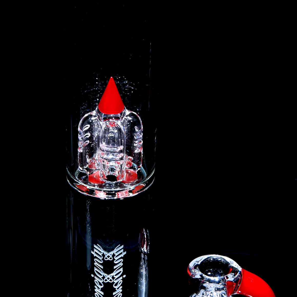 PA 44mm - Gridded Fixed 4 Tube w/ Inv4 Splashguard - Cherry - 18mm Female