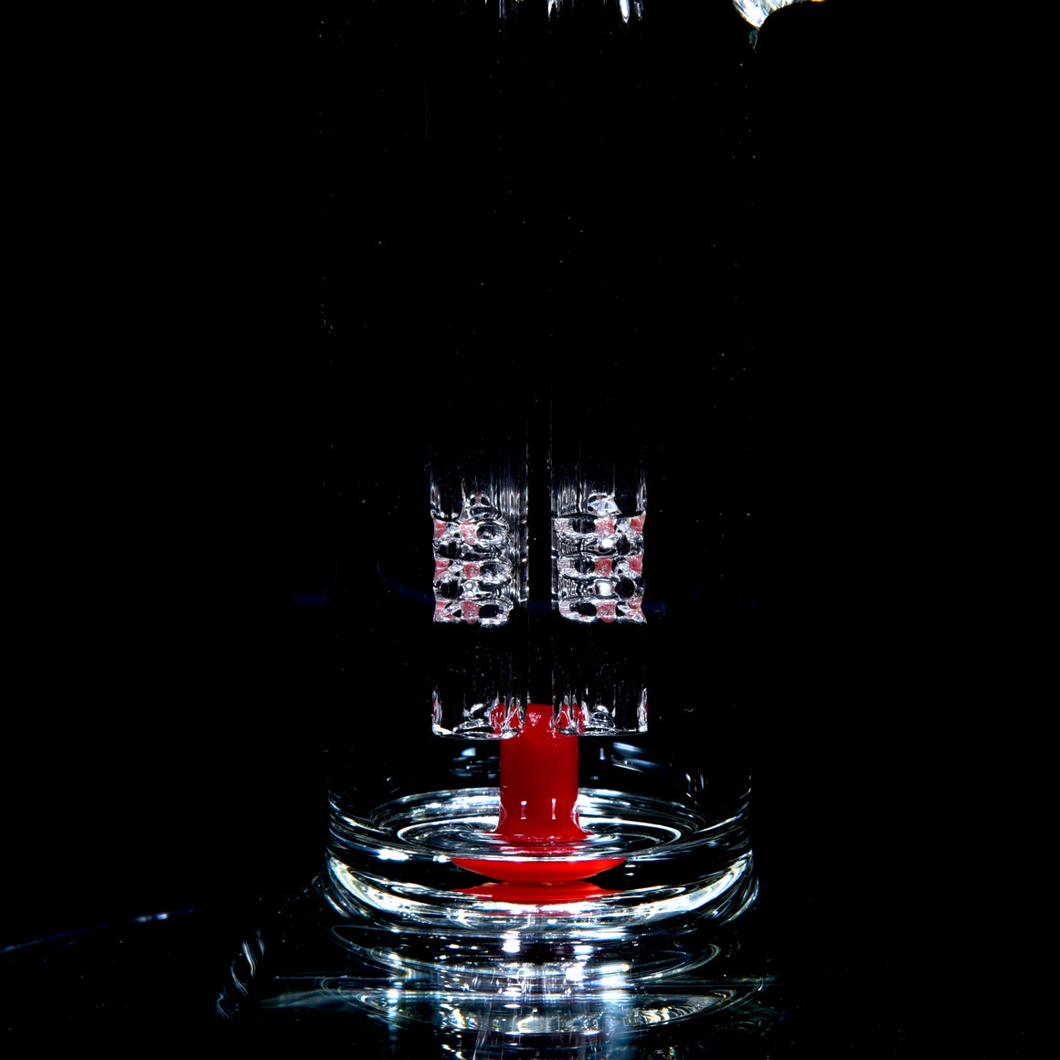 PA 44mm - Gridded Fixed 4 Tube w/ Inv4 Splashguard - Cherry - 18mm Female