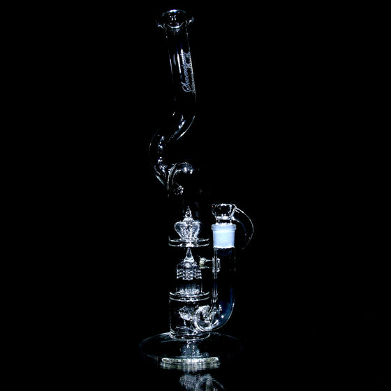 50mm Triple Stack Natty - Stemline 16mm 6 Cut UpGrid to Inverted 4 to Imperial - Clear - 18mm Female