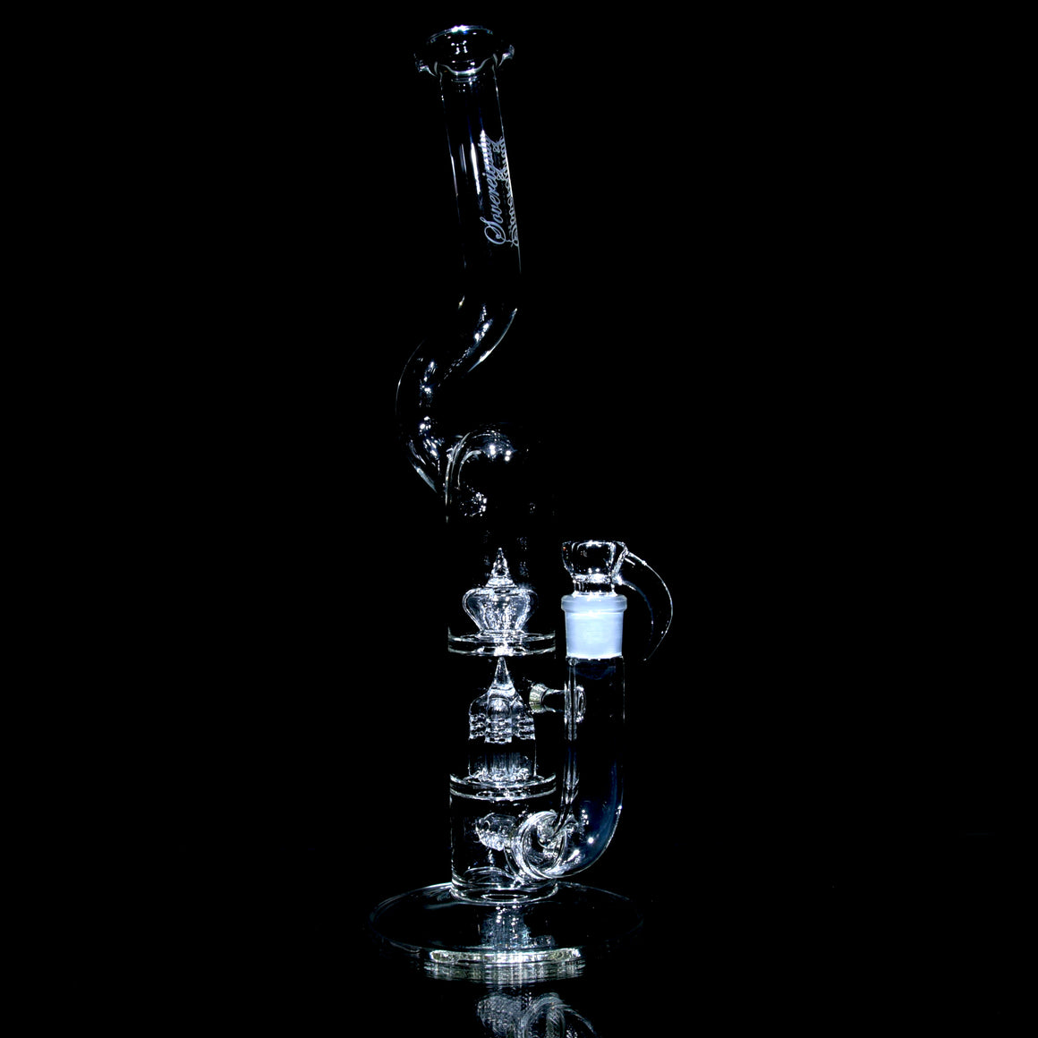 50mm Triple Stack Natty - Stemline 16mm 6 Cut UpGrid to Inverted 4 to Imperial - Clear - 18mm Female