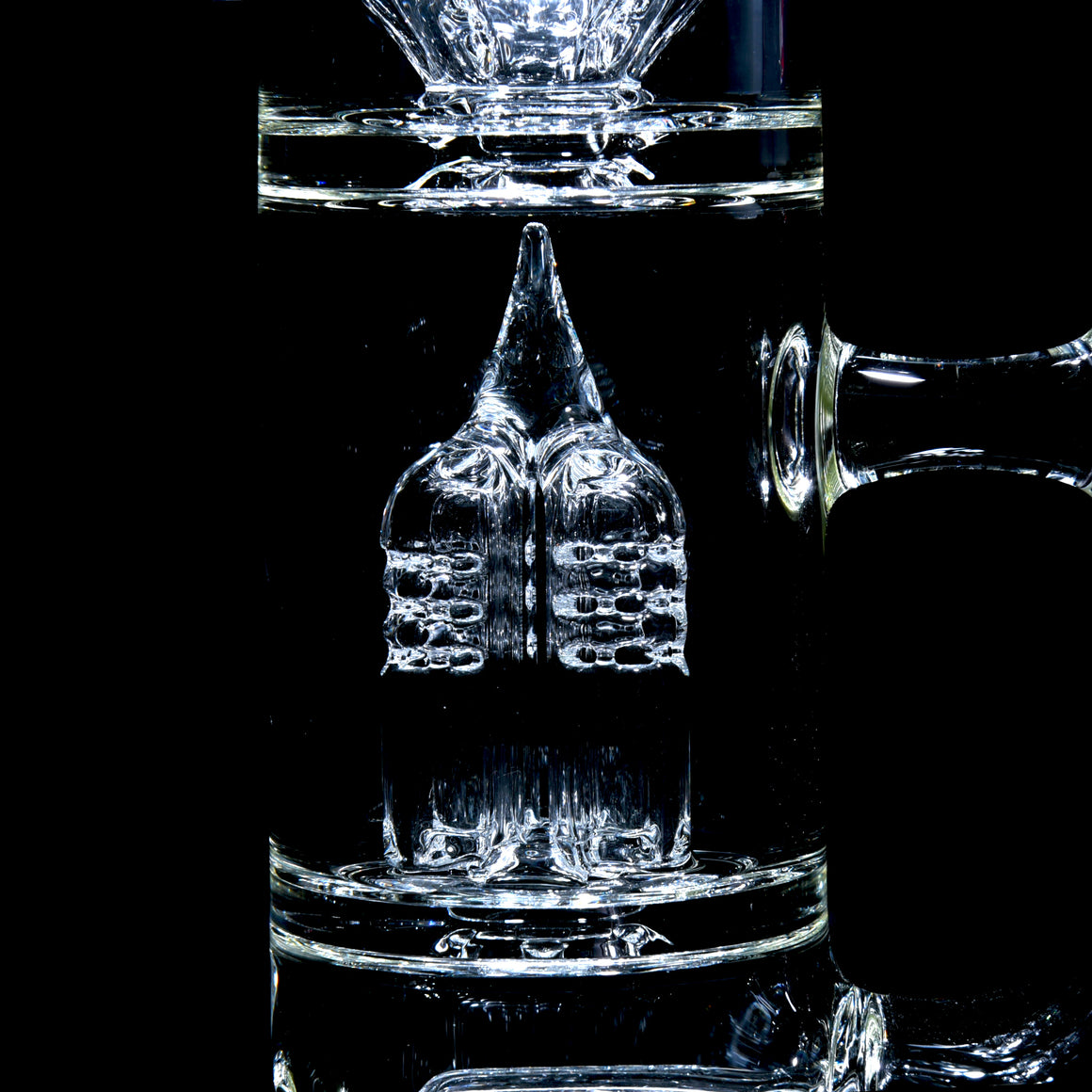 50mm Triple Stack Natty - Stemline 16mm 6 Cut UpGrid to Inverted 4 to Imperial - Clear - 18mm Female