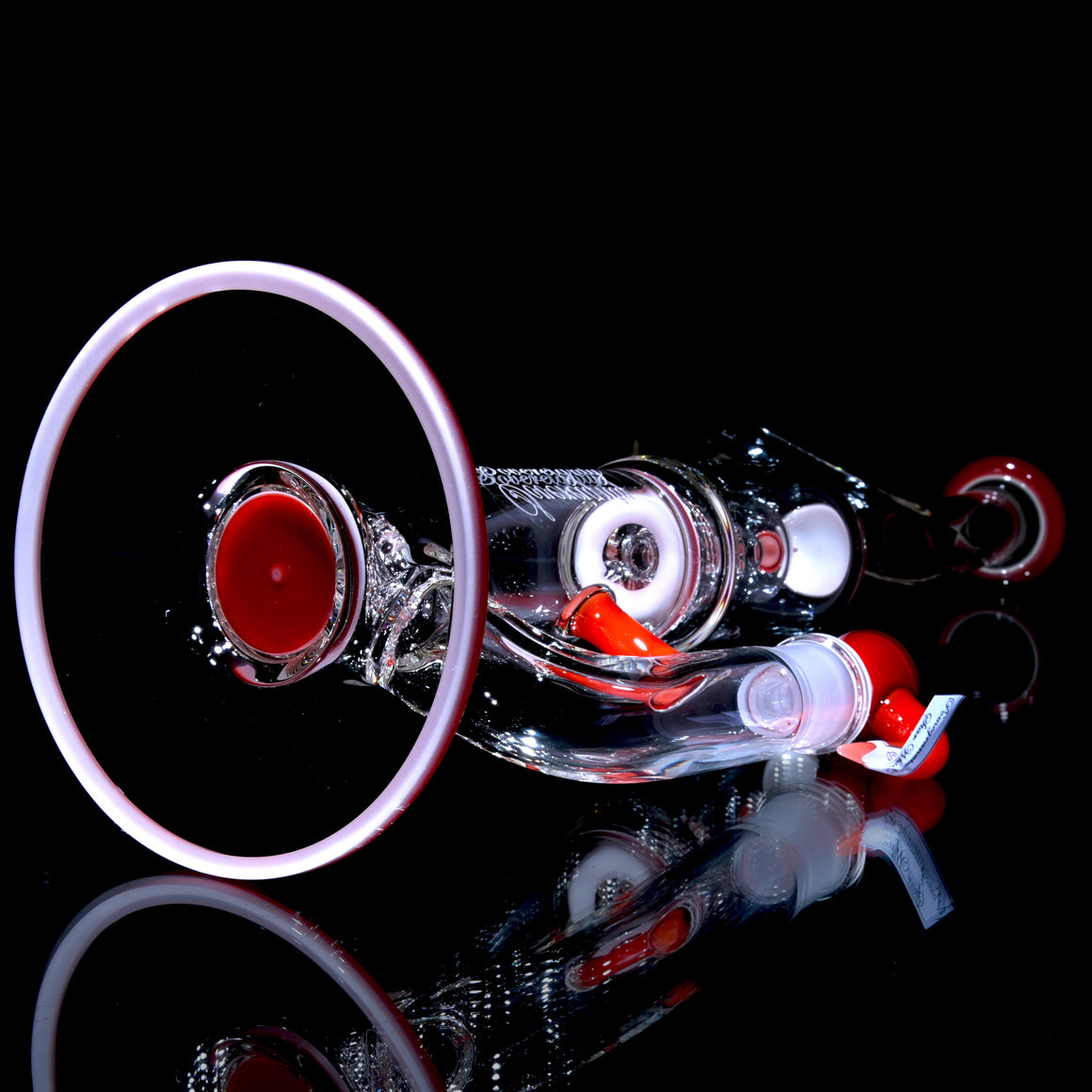 FA Natty Neck 3 Line 9.5mm 3 Cut to Mini Grid Dome - Pomegranate over Star White - 18mm Female