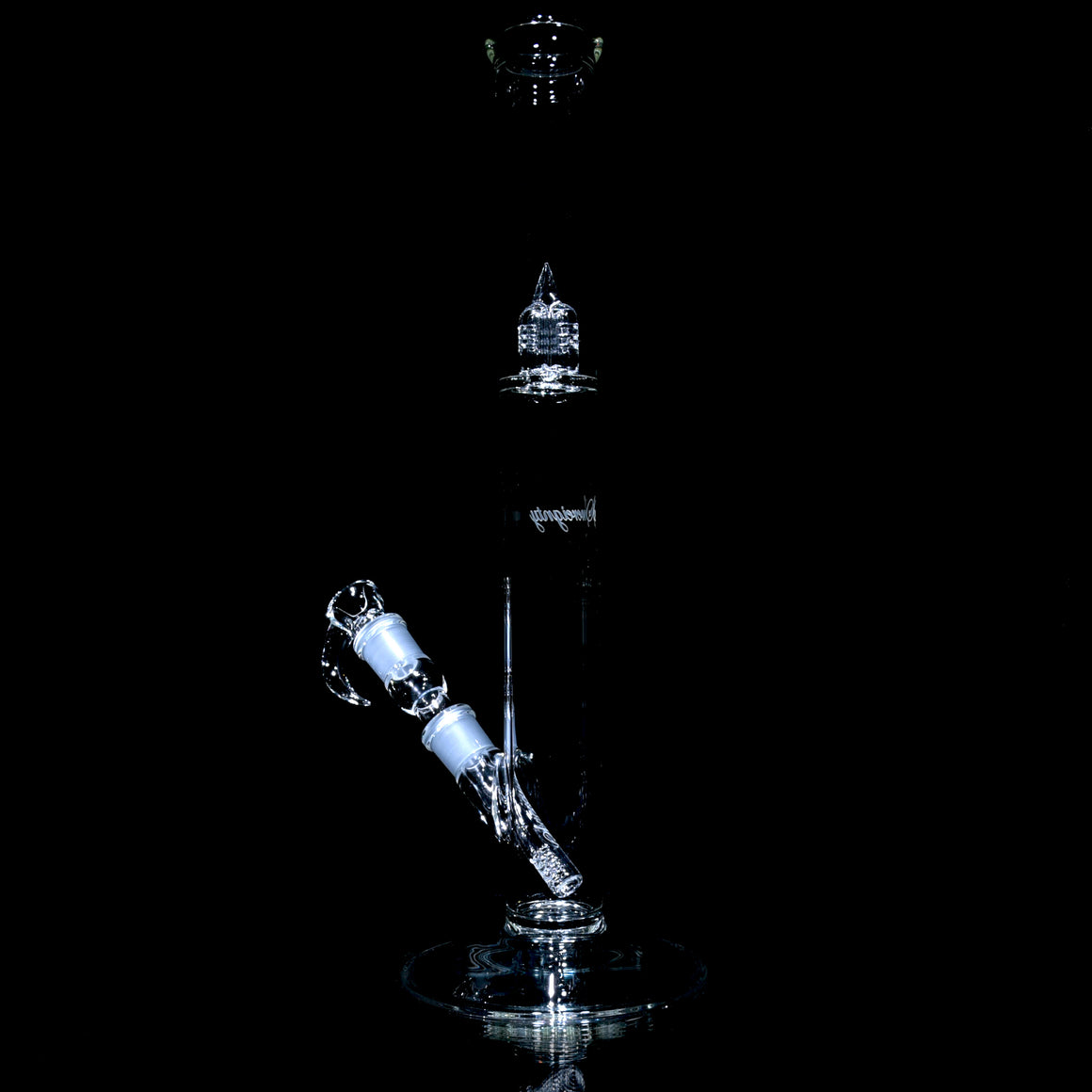 44mm - Diffy Tube w/ Removable 180° Downstem & Inv4 Splashguard- Clear - 18mm Female