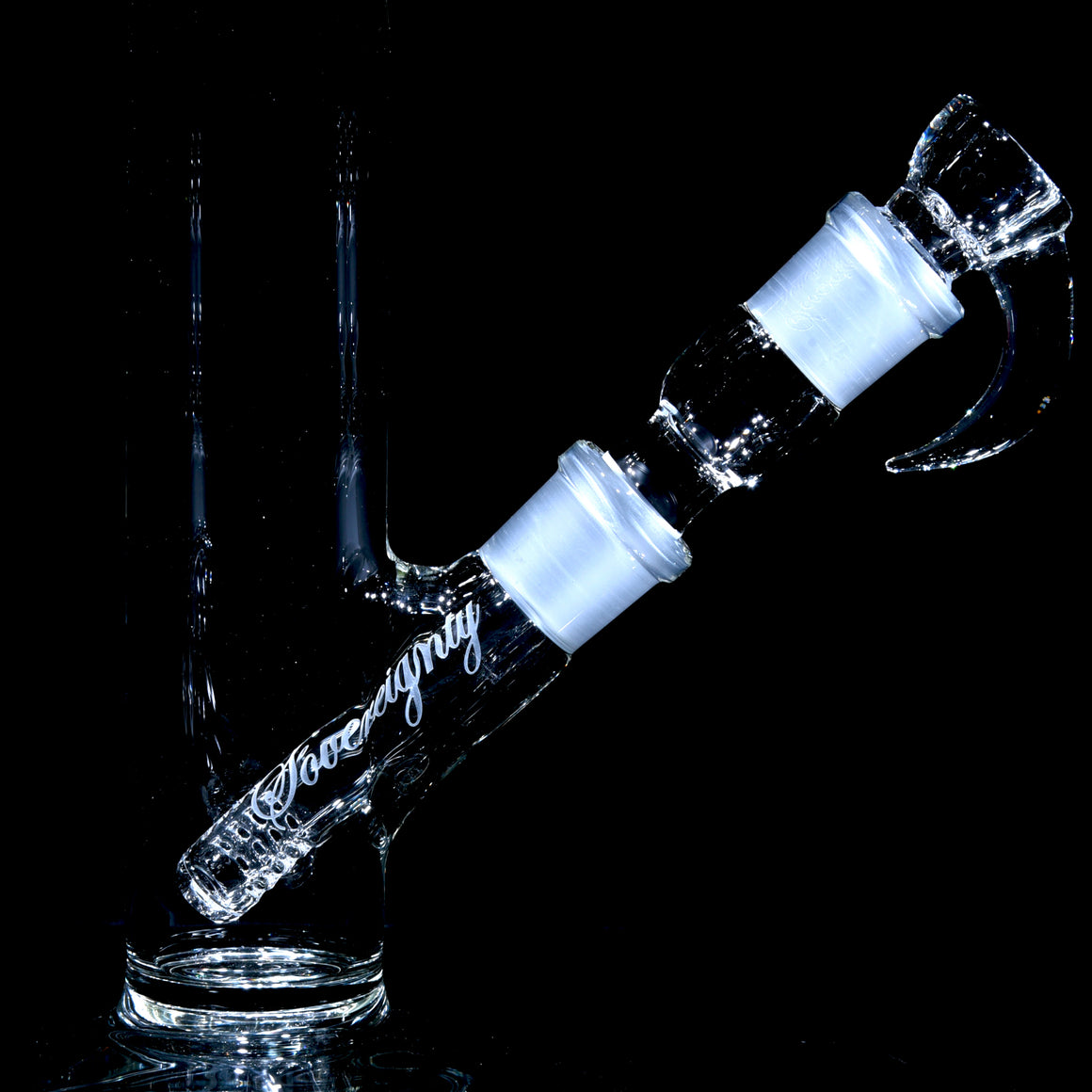 44mm - Diffy Tube w/ Removable 180° Downstem & Inv4 Splashguard- Clear - 18mm Female