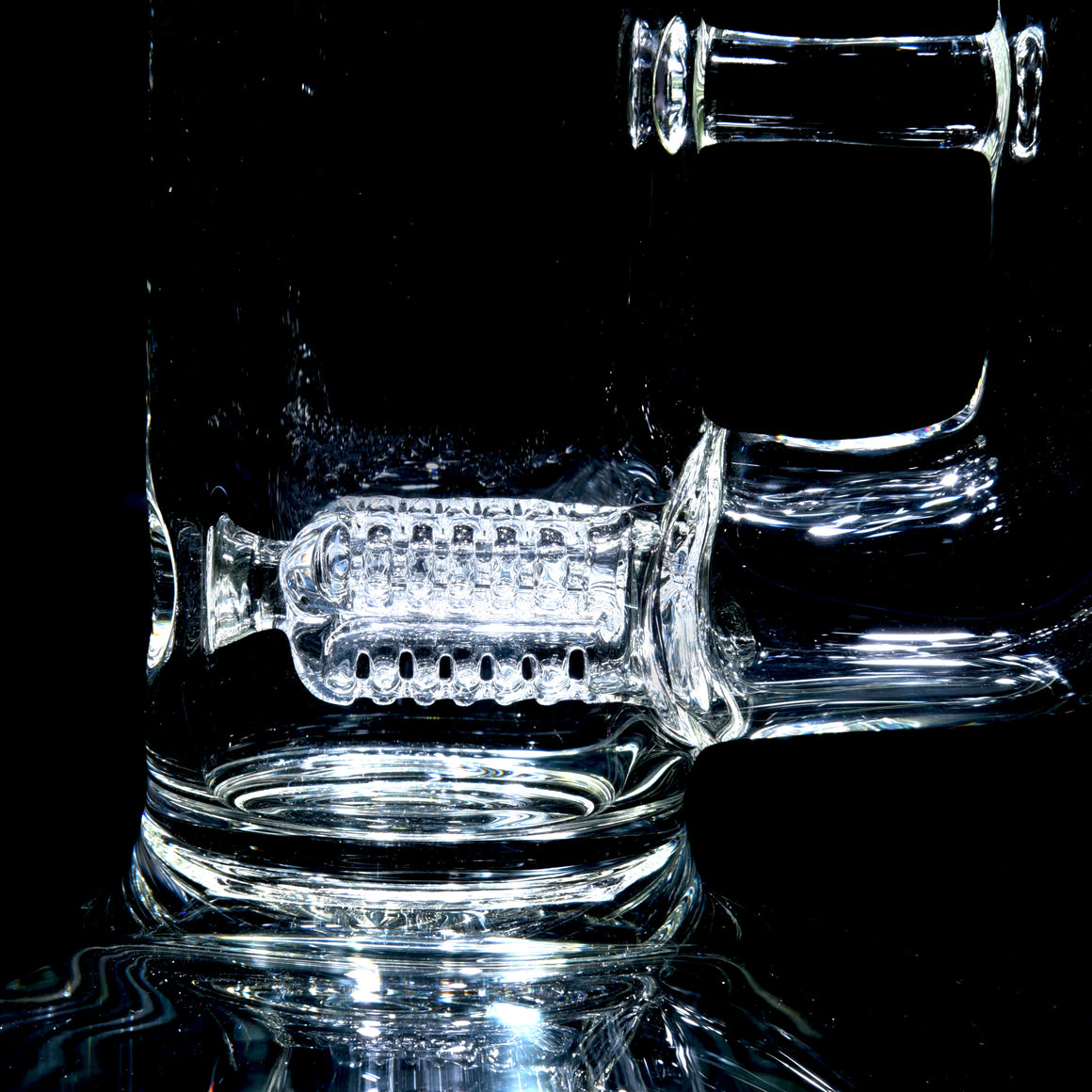 50x5mm 3 Line 9.5mm 3 Cut Straight Tube w/ 4-hole Slide - Clear - 18mm Female