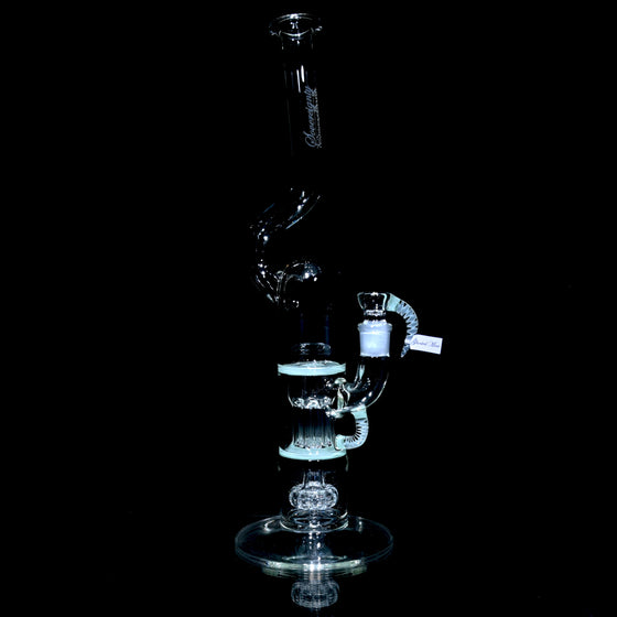 MA Pint-sized Natty Neck Peyote Pillar Tube w/ Straight Foot - Ghosted Mint - 18mm Female