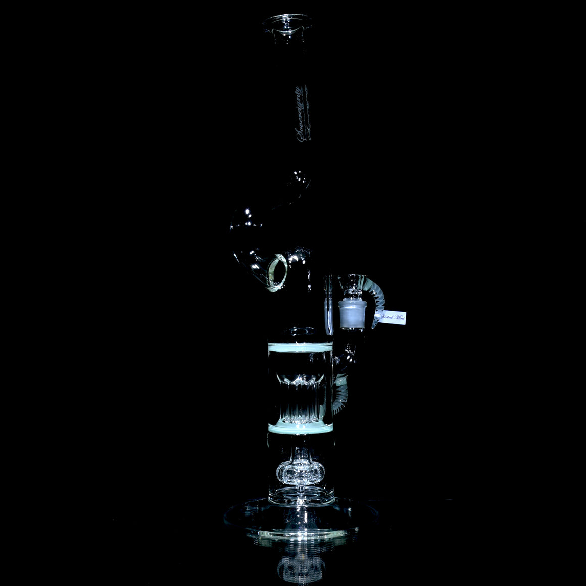 MA Pint-sized Natty Neck Peyote Pillar Tube w/ Straight Foot - Ghosted Mint - 18mm Female