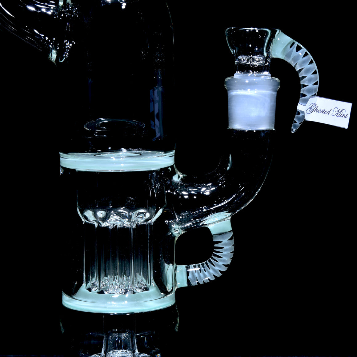 MA Pint-sized Natty Neck Peyote Pillar Tube w/ Straight Foot - Ghosted Mint - 18mm Female