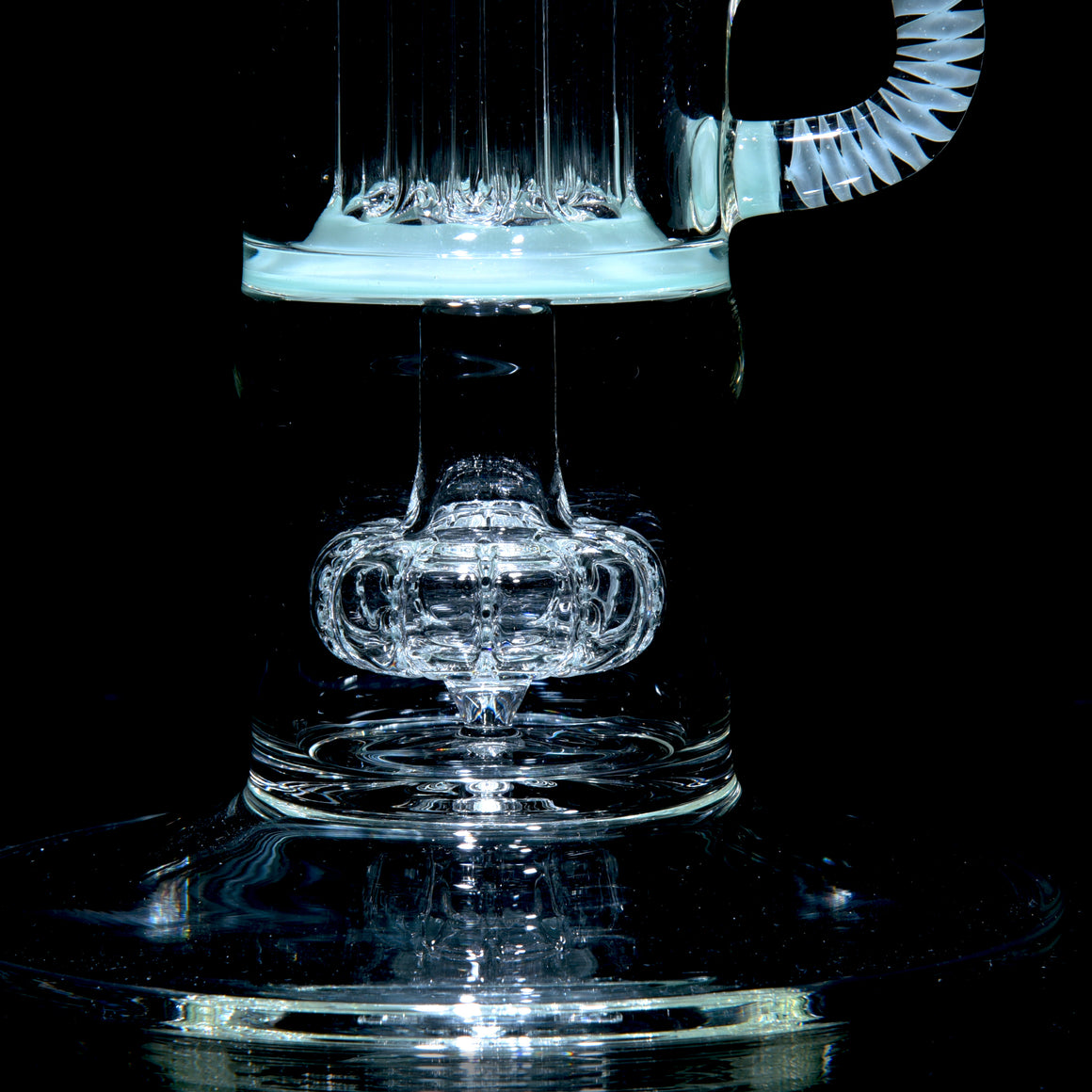 MA Pint-sized Natty Neck Peyote Pillar Tube w/ Straight Foot - Ghosted Mint - 18mm Female