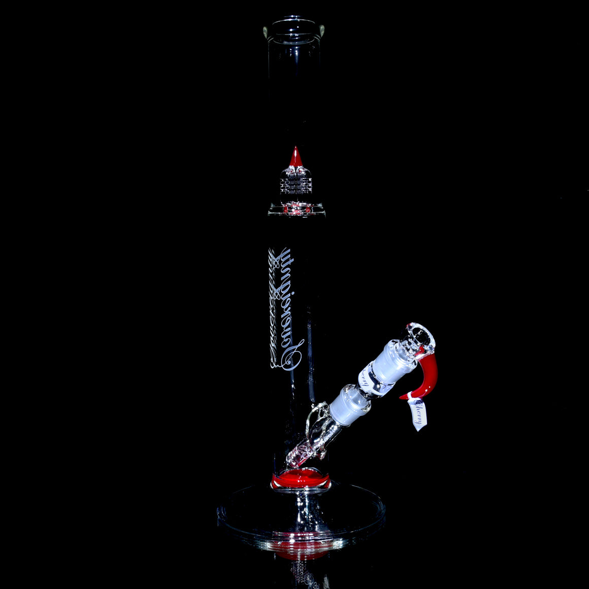 PA Bishop - Diffy Tube w/ Removable 180° Gridded Downstem - Cherry - 18mm Female