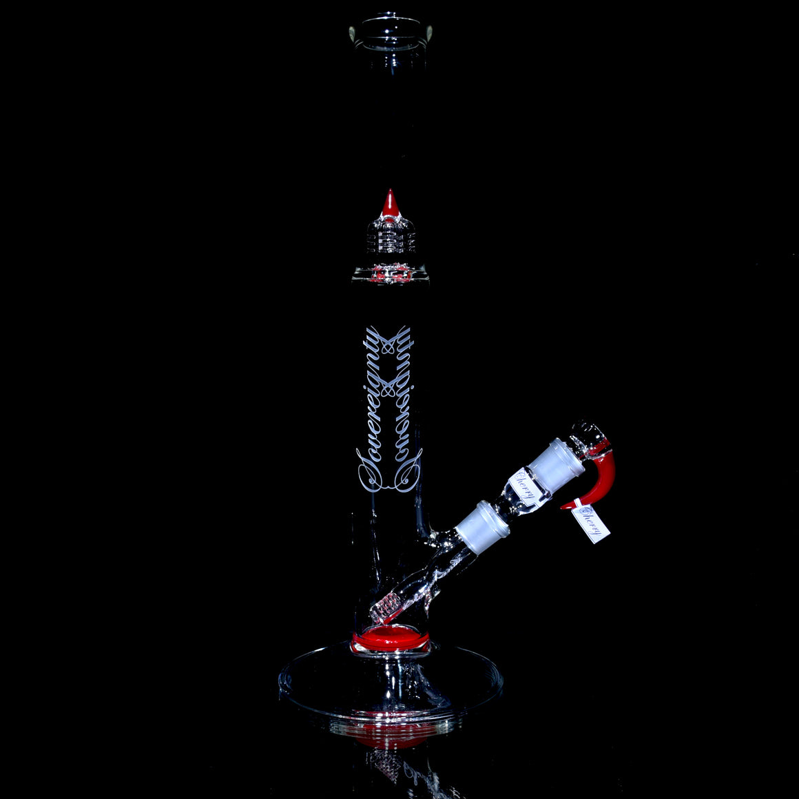 PA Bishop - Diffy Tube w/ Removable 180° Gridded Downstem - Cherry - 18mm Female