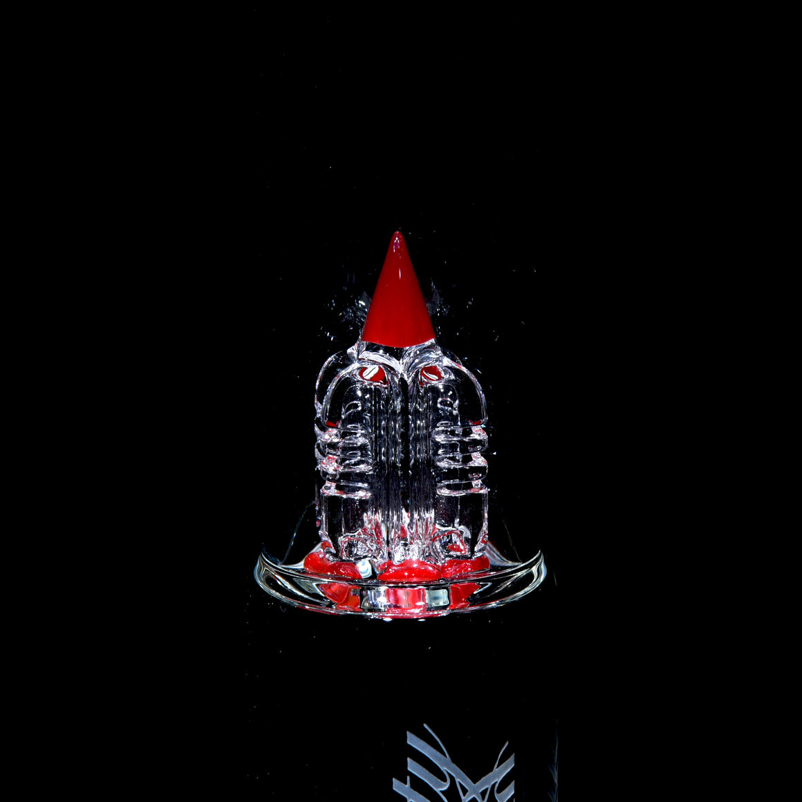 PA Bishop - Diffy Tube w/ Removable 180° Gridded Downstem - Cherry - 18mm Female