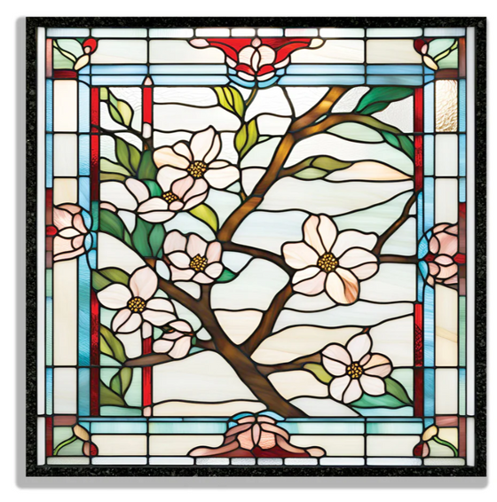 Stained Flower - 12" Square Mood Mat