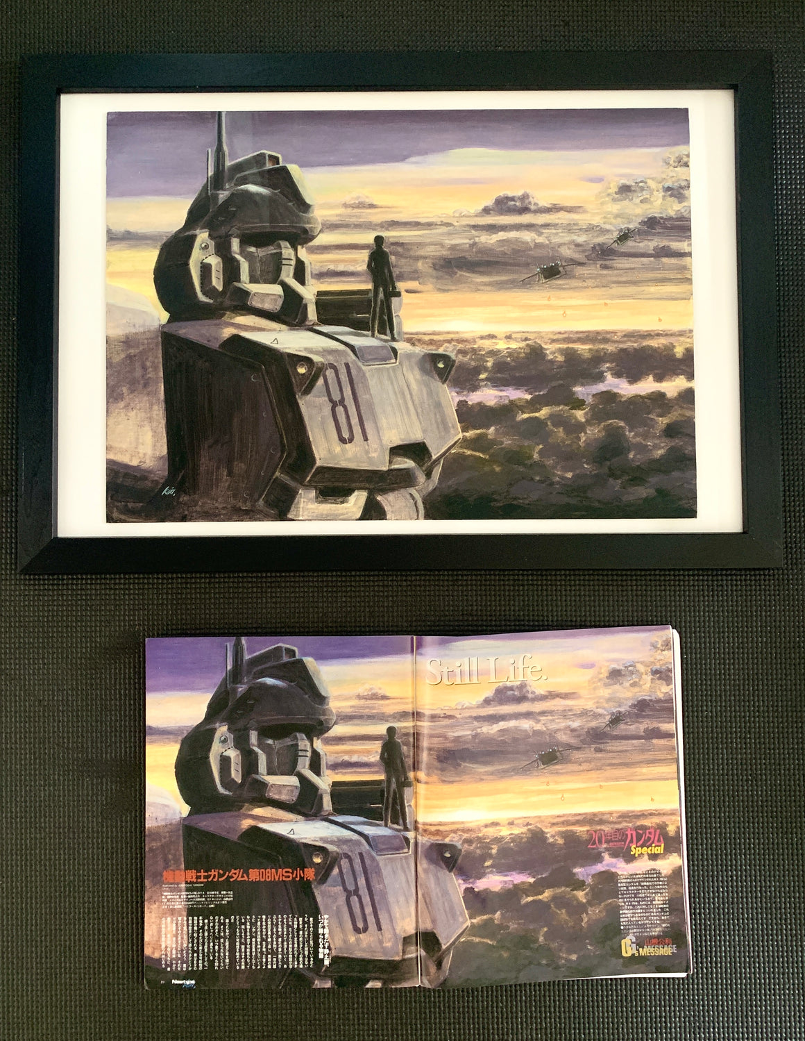 "Smoke Spot" Gundam Ez-8 by Yamane Kimitoshi - 8.25" x 11.0" Full-color Timeless Mood Mat - LE100