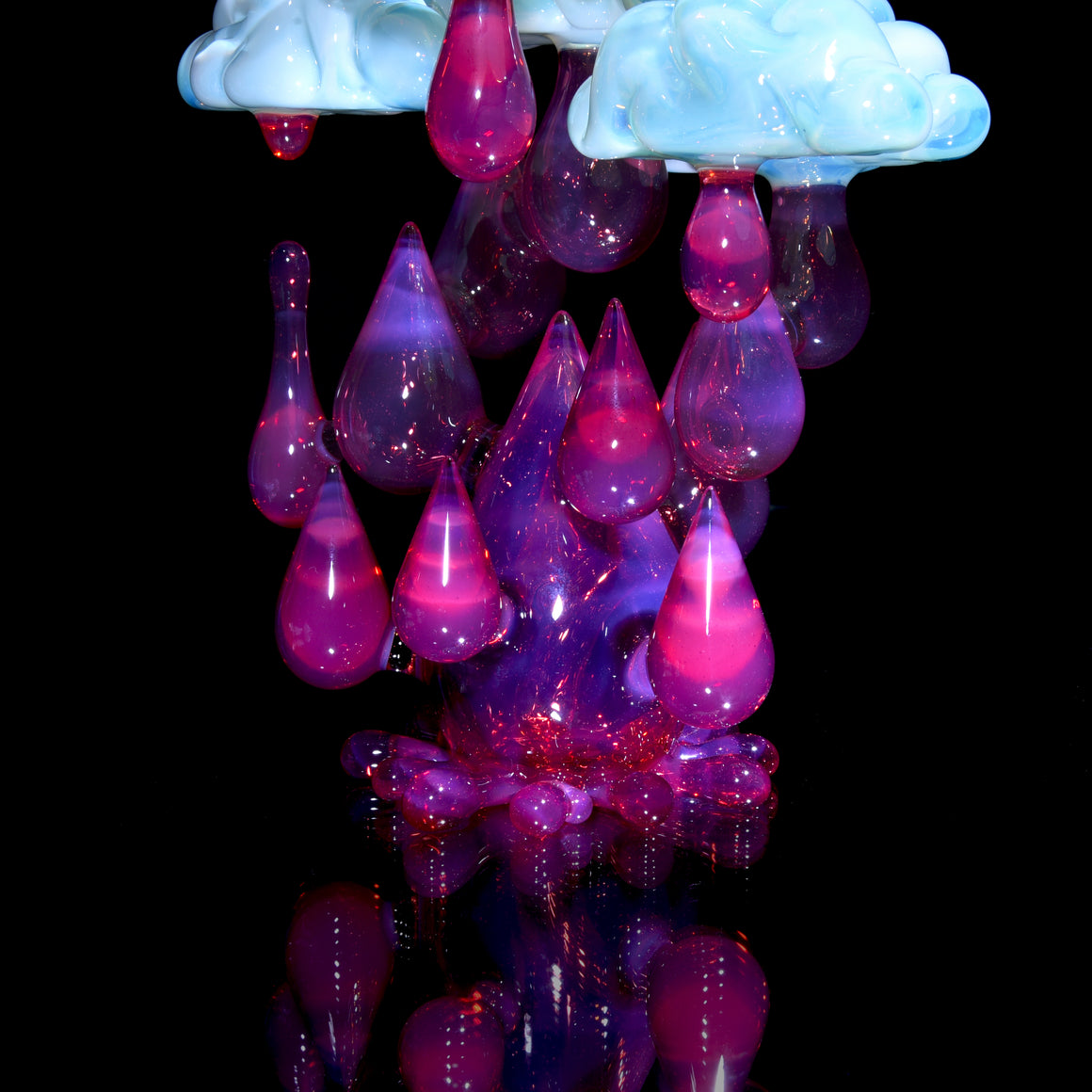 Aquamania Clouds & Karmaline Raindrop Sunset Rig w/ Matching Carb Cap, Slurper Set, & Pendant - 14mm Female