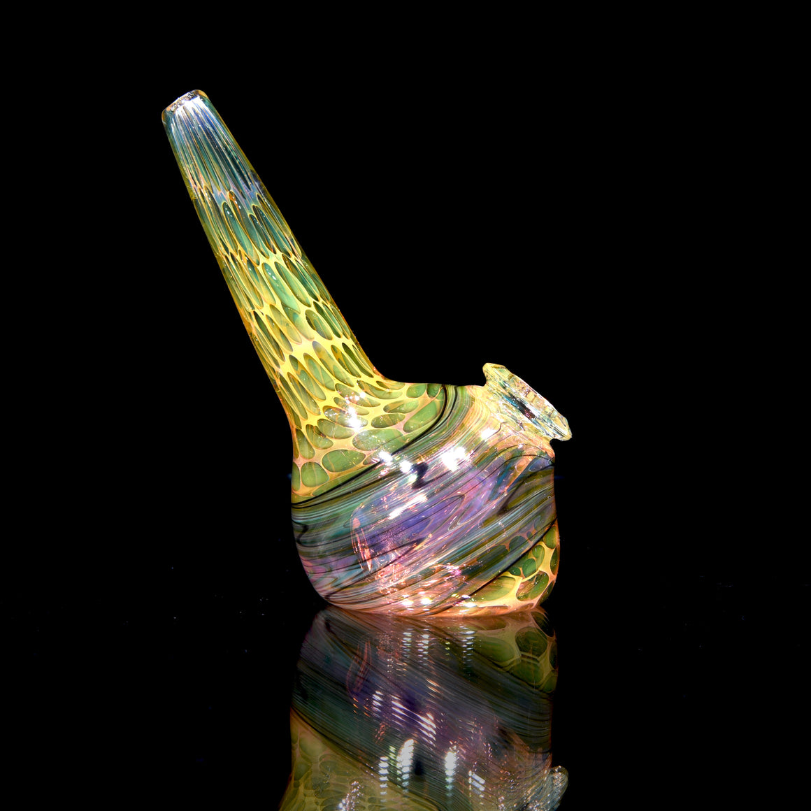 Gold & Silver Fume Honeycomb Blob Rig- 10mm Female