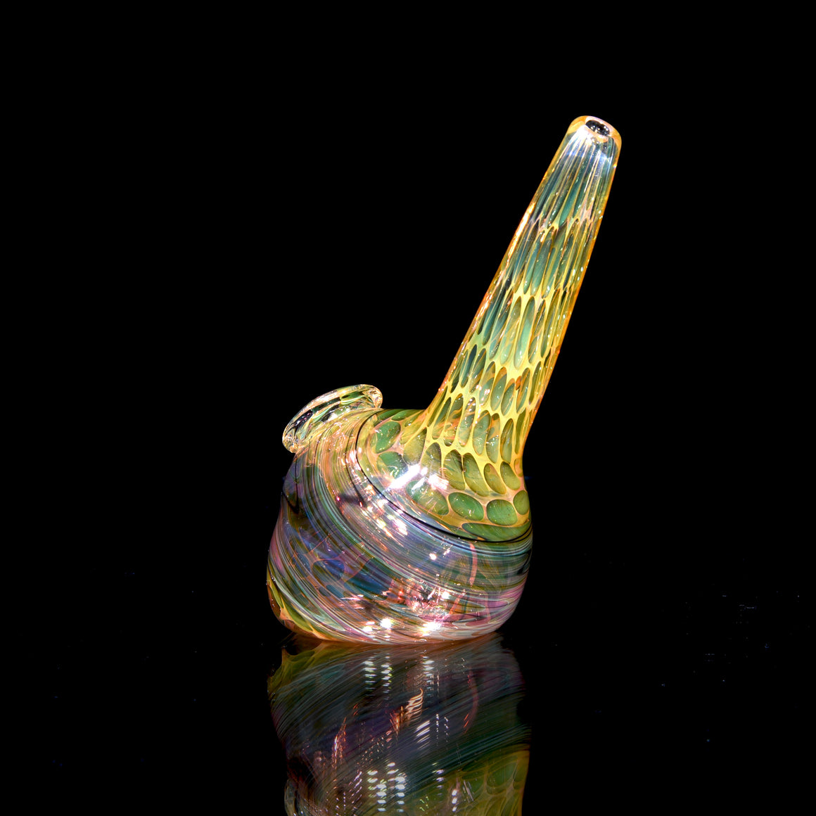 Gold & Silver Fume Honeycomb Blob Rig- 10mm Female