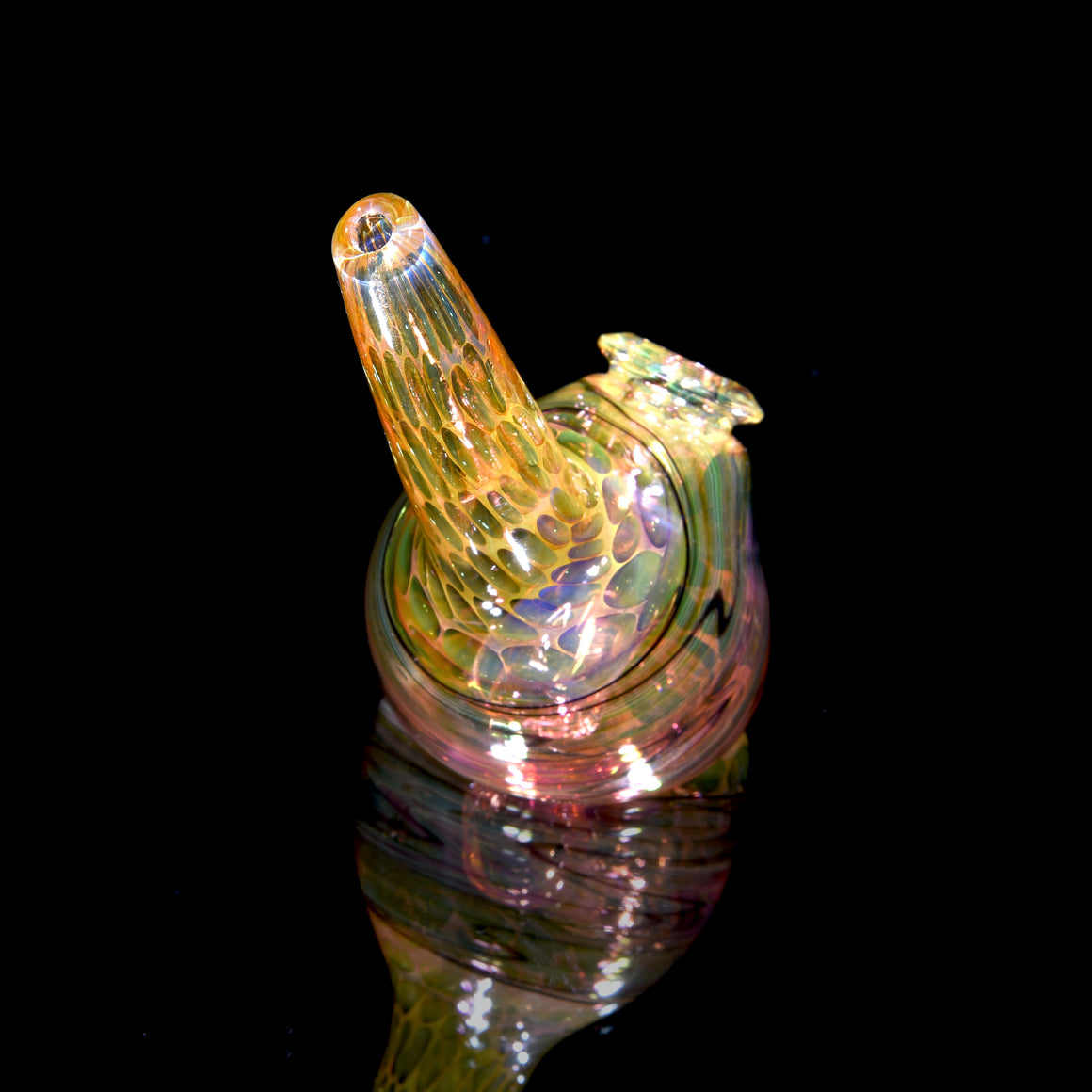 Gold & Silver Fume Honeycomb Blob Rig- 10mm Female