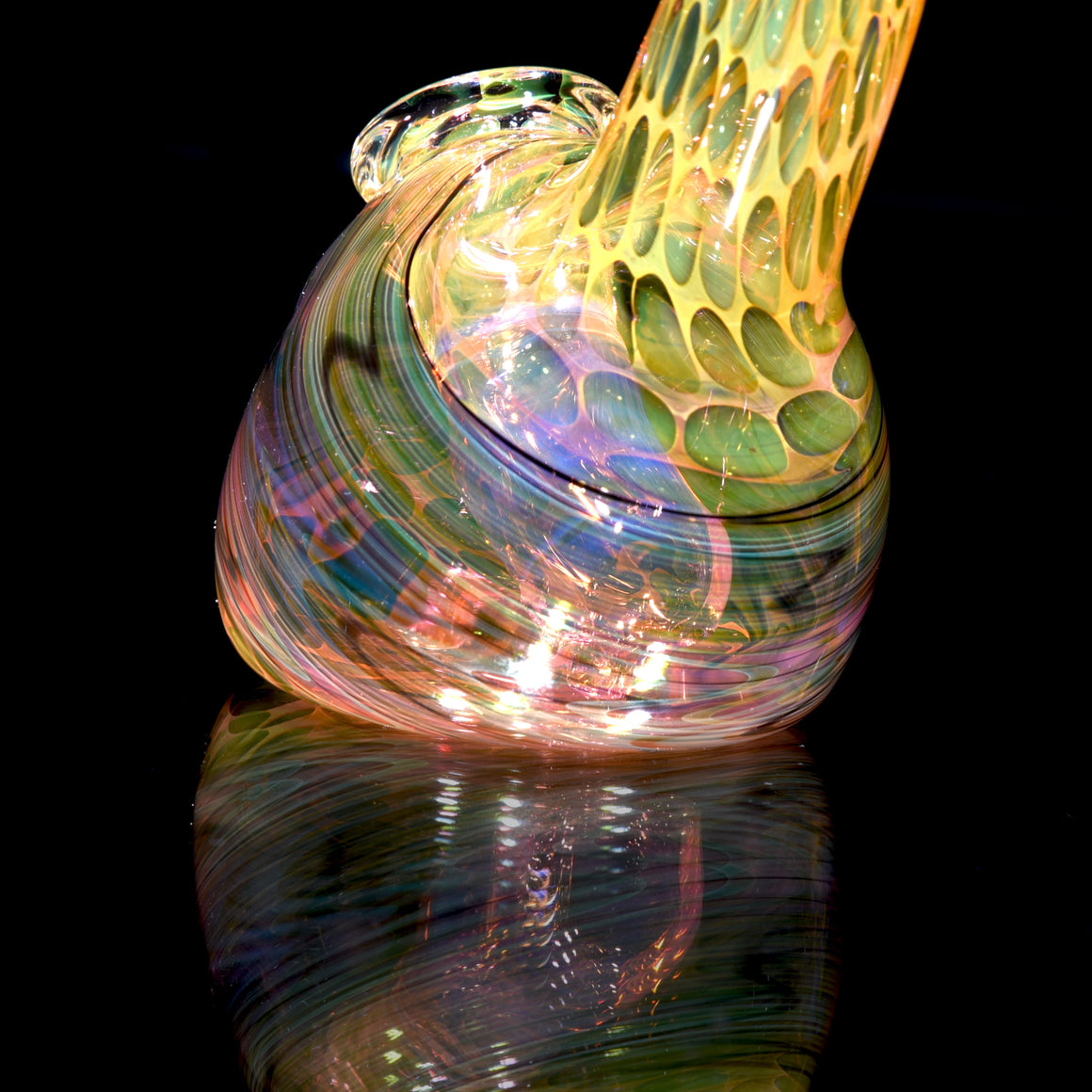 Gold & Silver Fume Honeycomb Blob Rig- 10mm Female