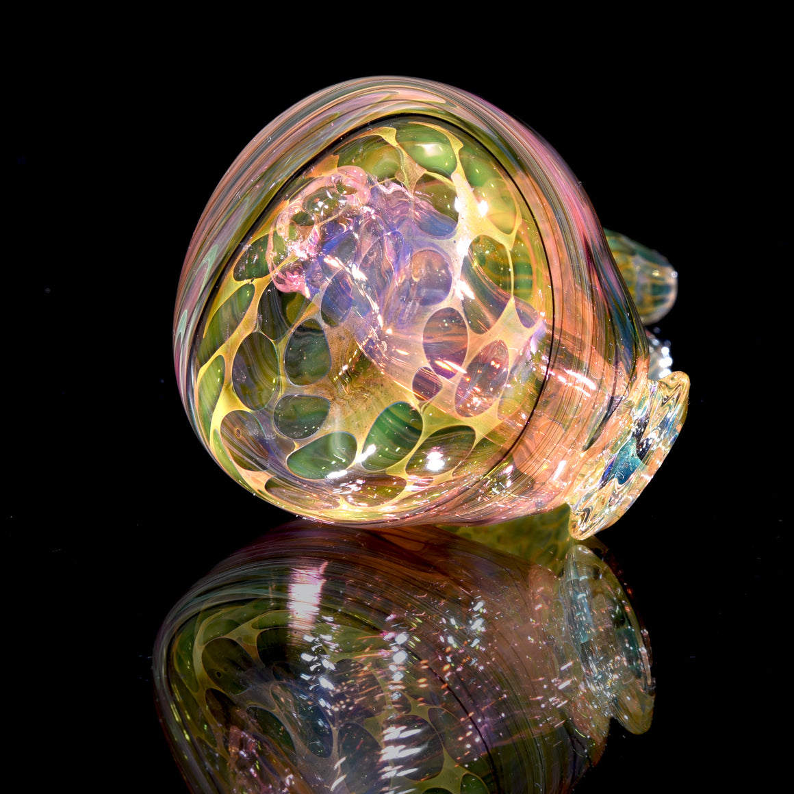 Gold & Silver Fume Honeycomb Blob Rig- 10mm Female