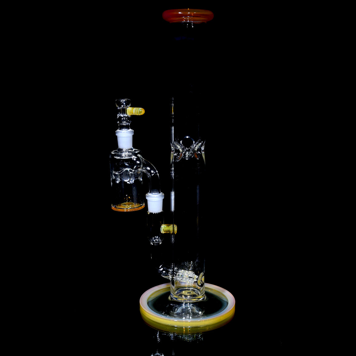 Inline Single Perc Tube/Ashcatcher Set - North Star Yellow - 18mm Female
