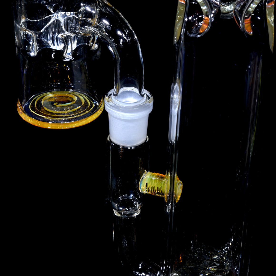 Inline Single Perc Tube/Ashcatcher Set - North Star Yellow - 18mm Female