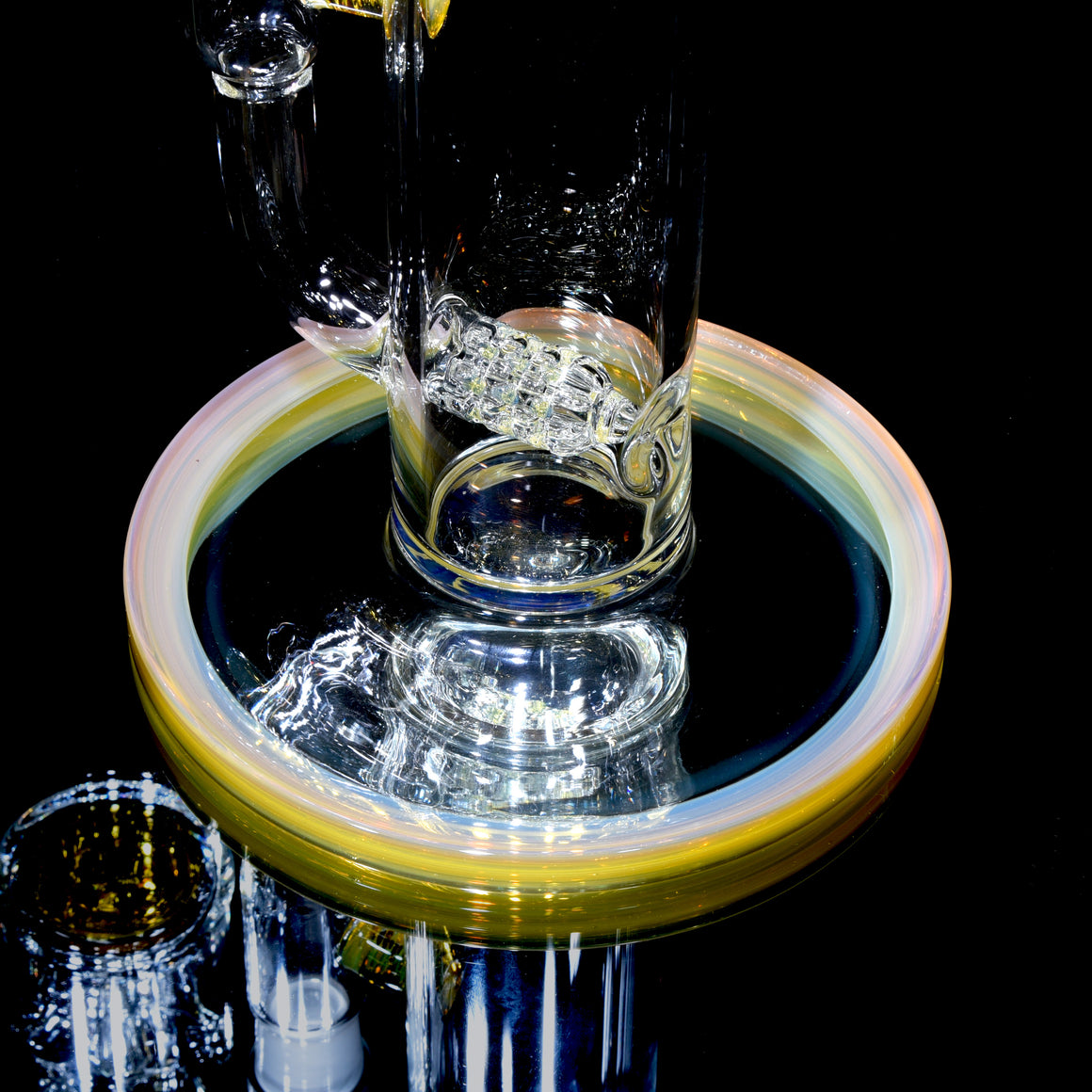 Inline Single Perc Tube/Ashcatcher Set - North Star Yellow - 18mm Female