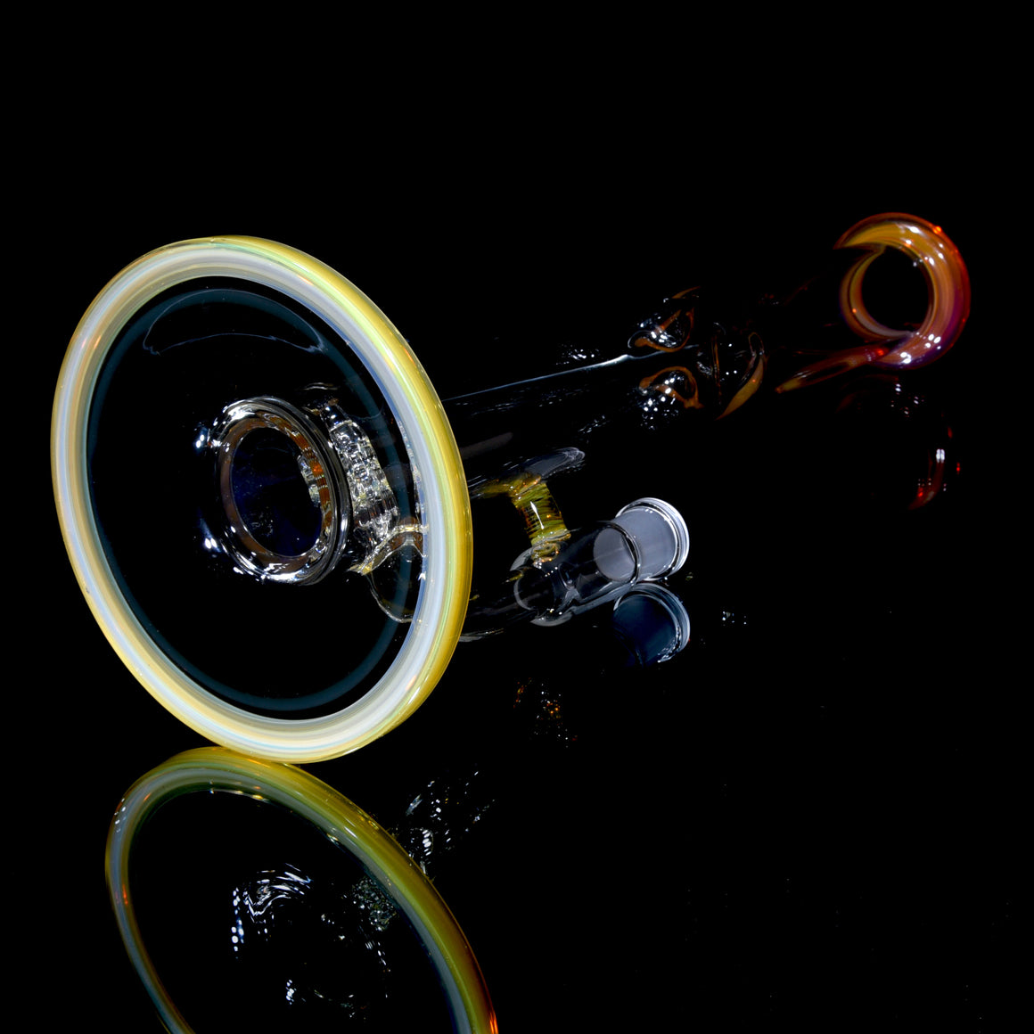 Inline Single Perc Tube/Ashcatcher Set - North Star Yellow - 18mm Female
