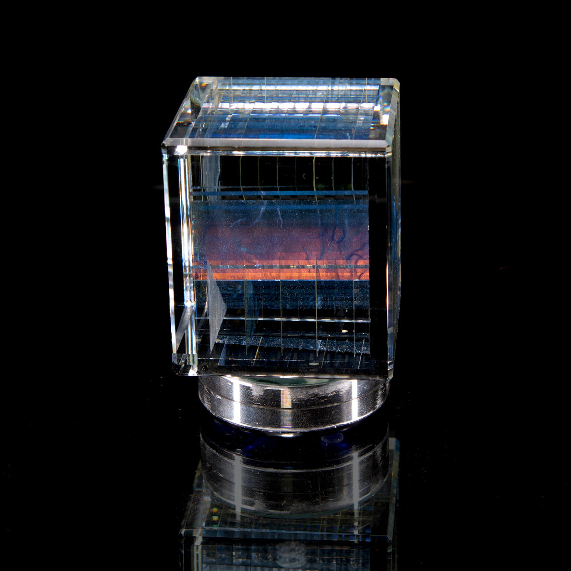 Japanese Paper/Dichroic Cube w/ Rotating Stand & Pelican Case