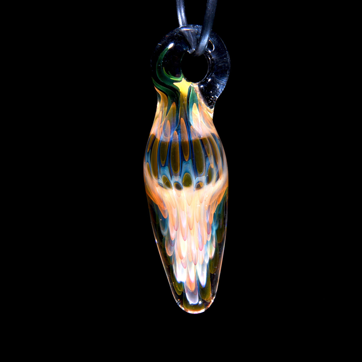 Large Fume Implosion Teardrop Pendant