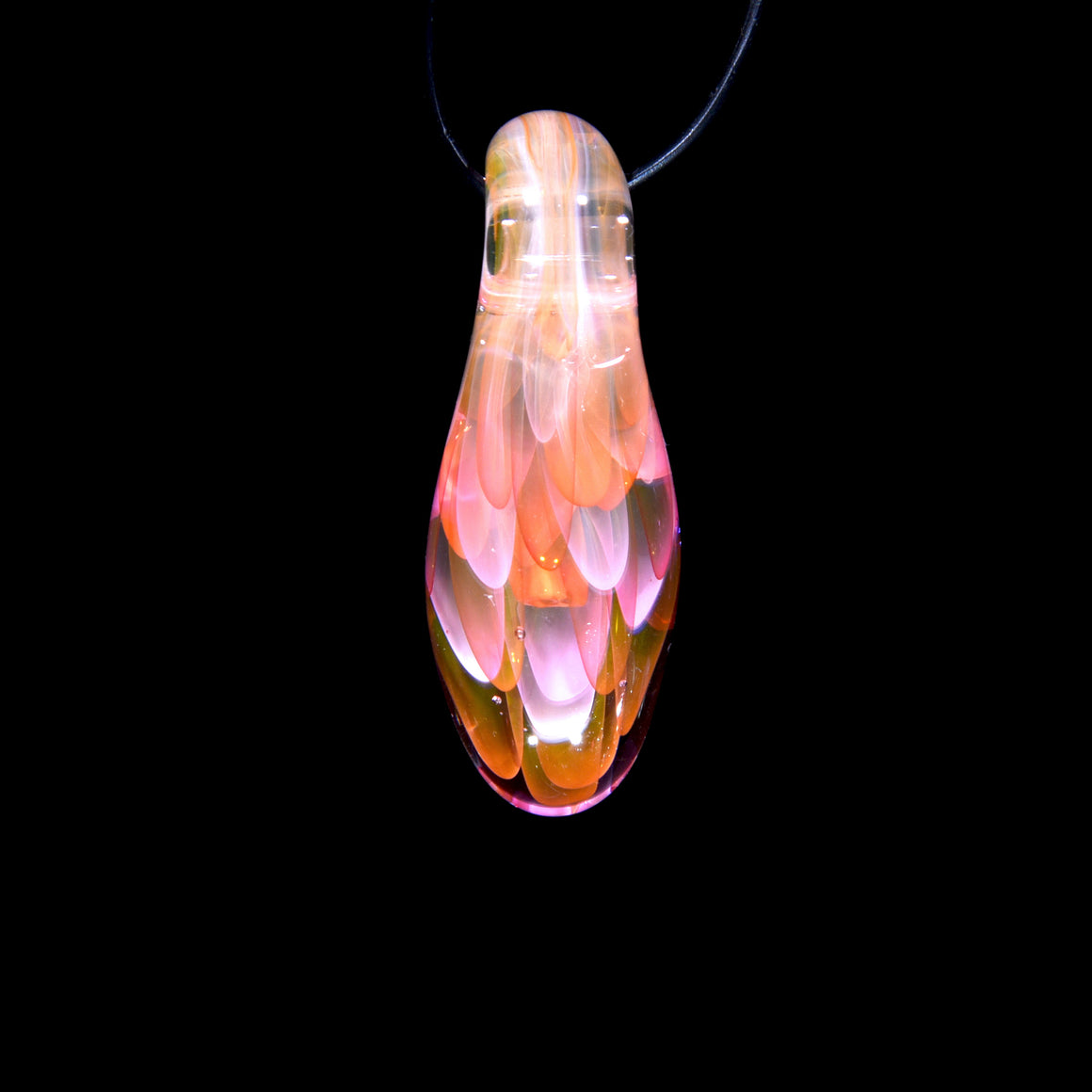 Fume Implosion Teardrop Pendant - 24K Gold