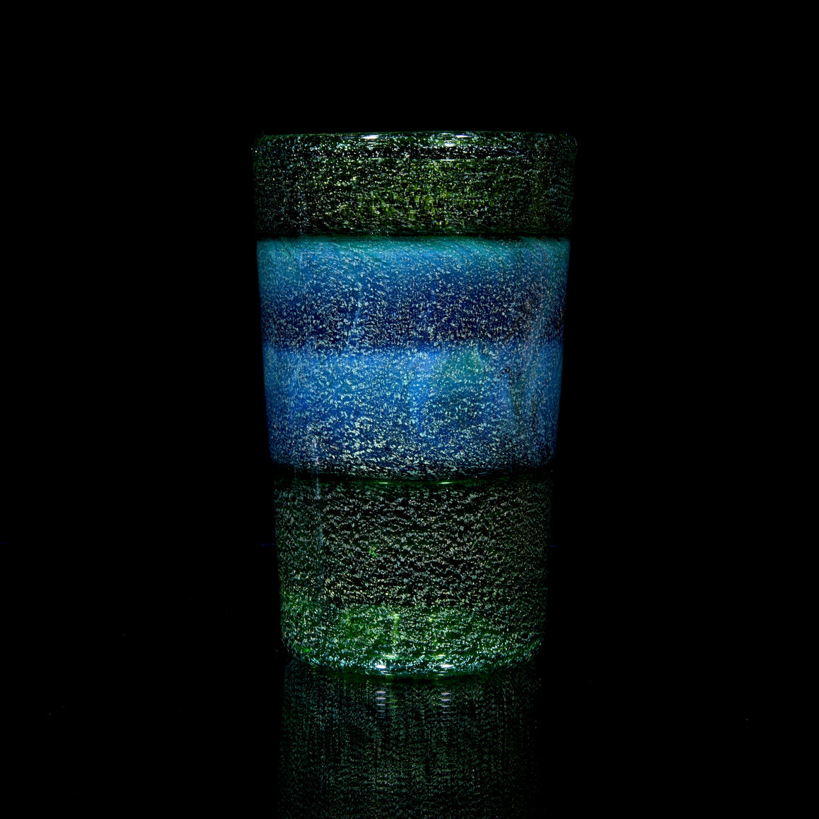 Dichroic Experimental Green Pint Glass