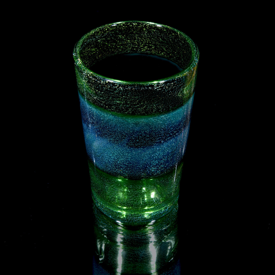 Dichroic Experimental Green Pint Glass