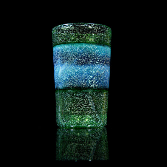 Dichroic Experimental Green Pint Glass