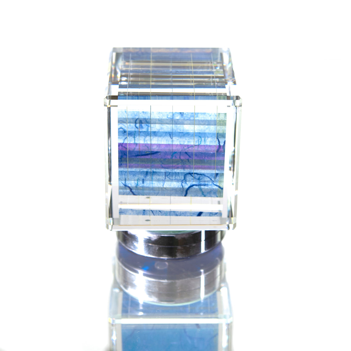 Japanese Paper/Dichroic Cube w/ Rotating Stand & Pelican Case