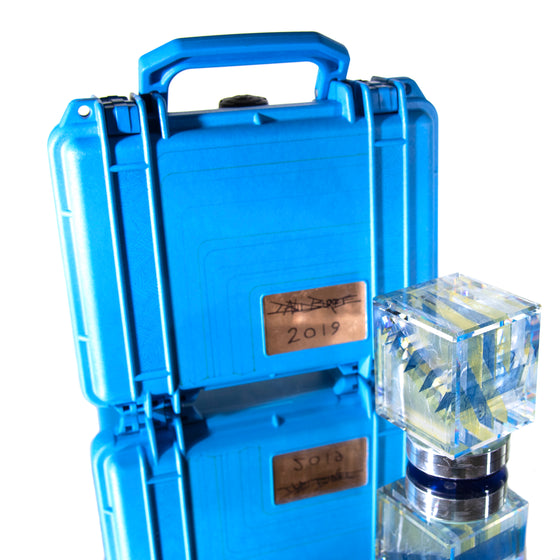 Japanese Paper/Dichroic Cube w/ Rotating Stand & Pelican Case
