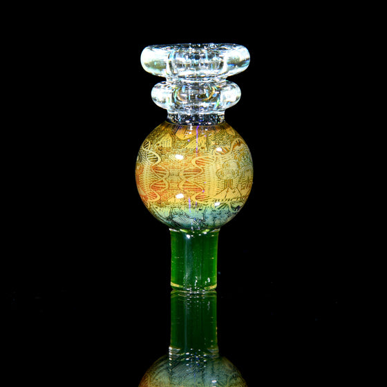 UV Reactive Heady Pharaoh Bubble Cap - Crushed Opal Citrine/Illuminati