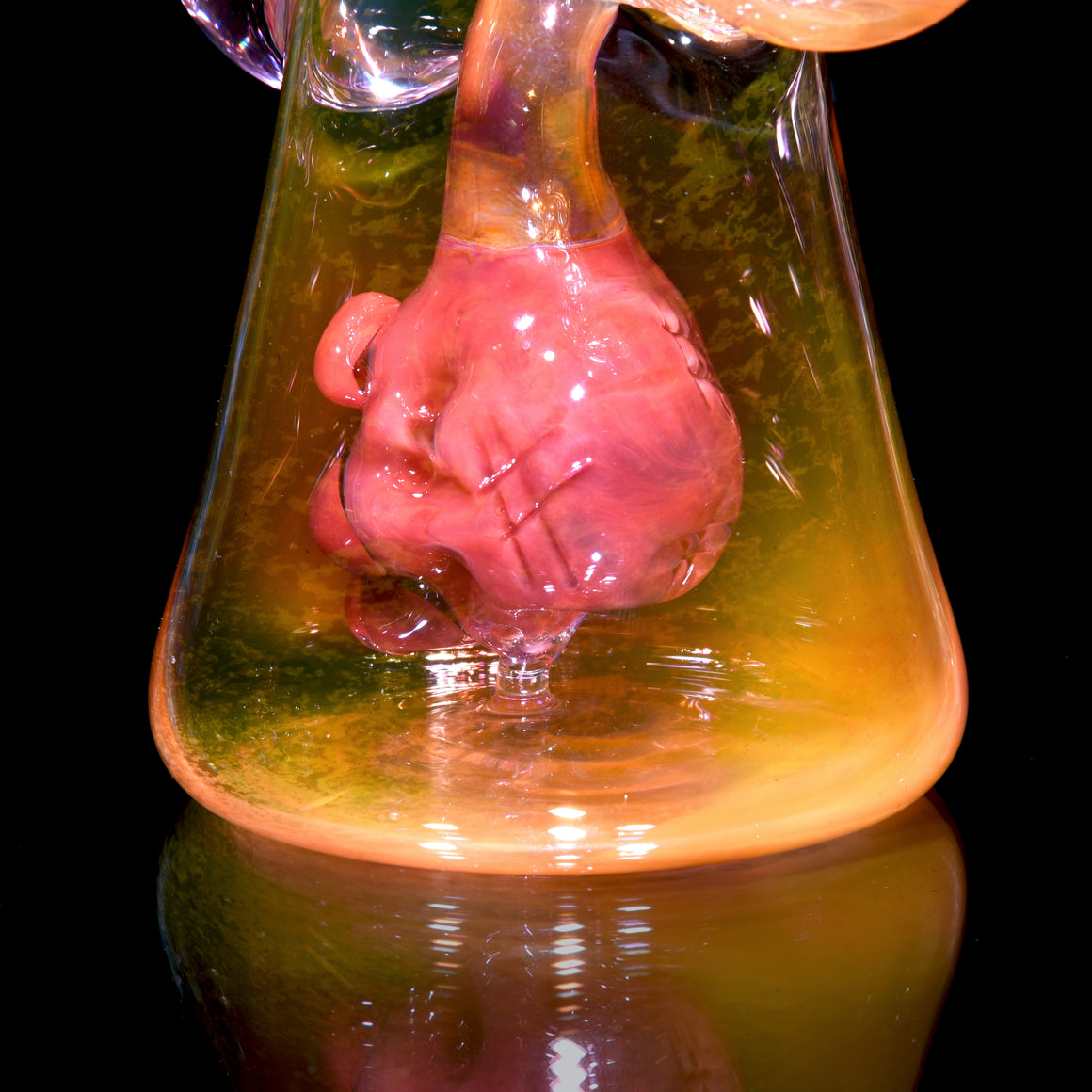 Fully-fumed Sculpted Skull Perc Tube - 14mm Female