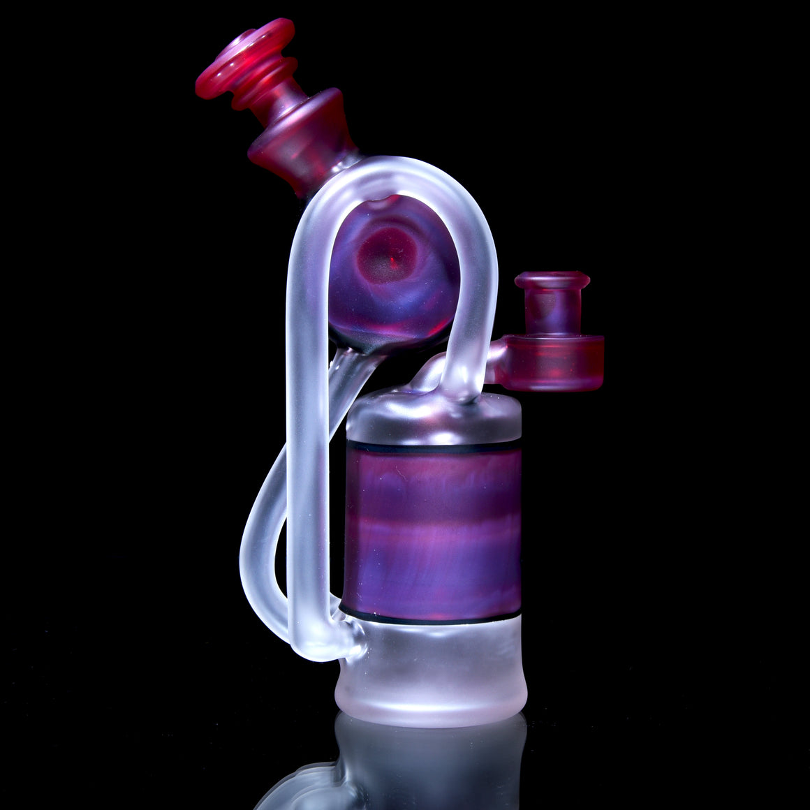 Double Vertical Bottle Recycler - Coldworked Fruit Basket/Eclipse - 10mm Female