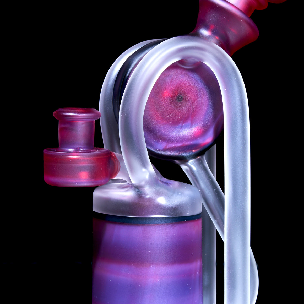 Double Vertical Bottle Recycler - Coldworked Fruit Basket/Eclipse - 10mm Female