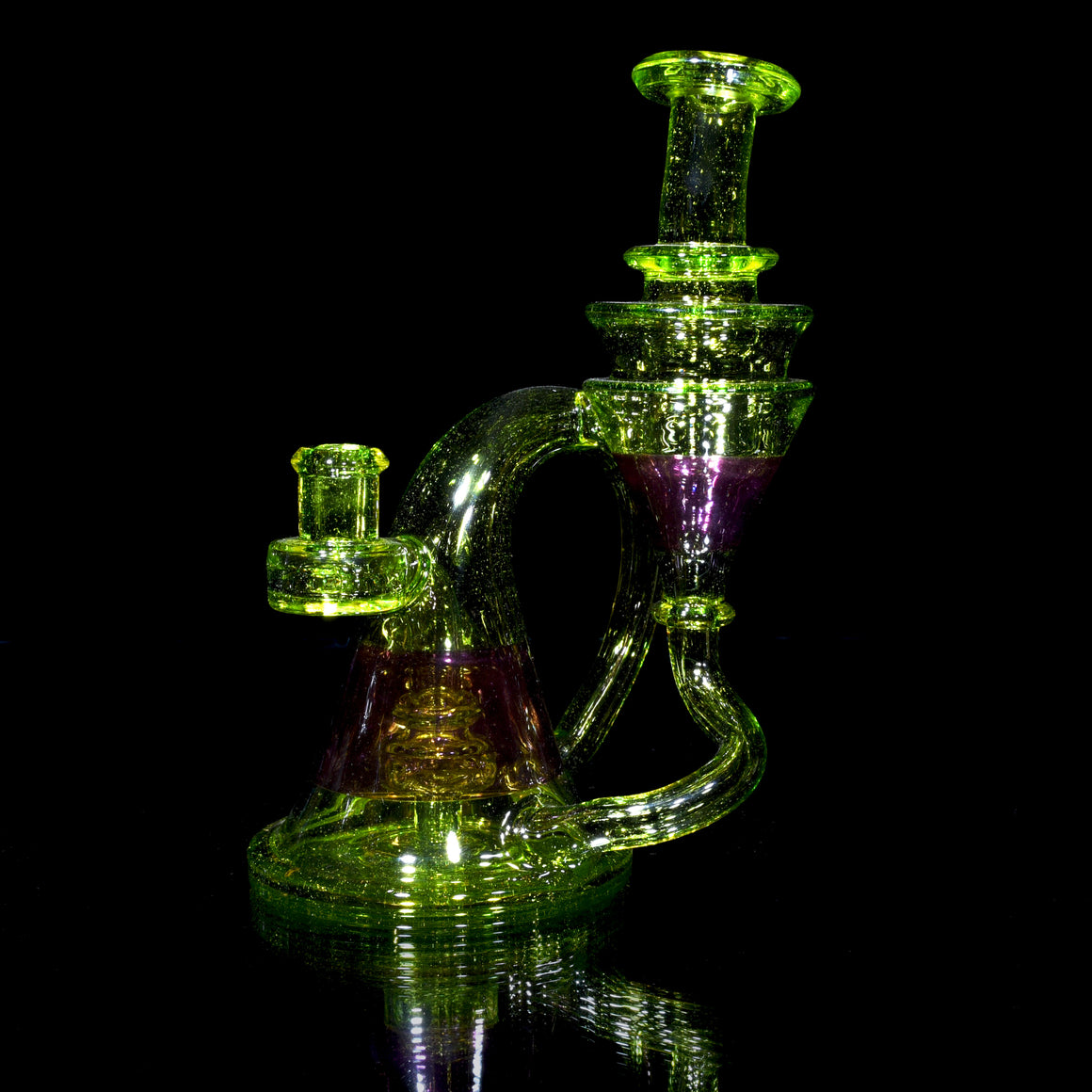V2 QuickDraw Recycler - Green Dream/Gold Purple over Ice Water - 10mm Female